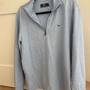 Vineyard Vines Sky Blue Half-Zip Sweater